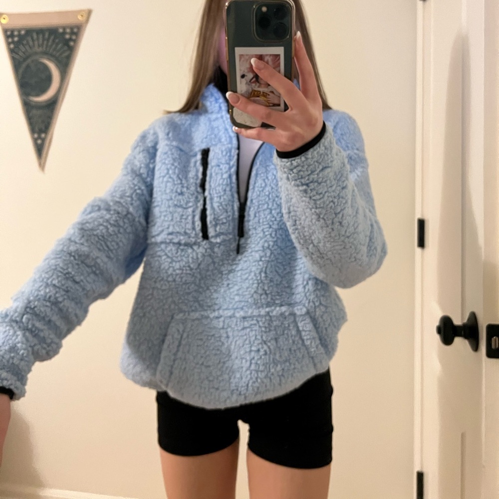 fuzzy blue sherpa